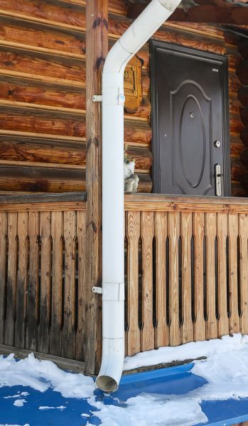 Porch Downspout Installation in Conroe